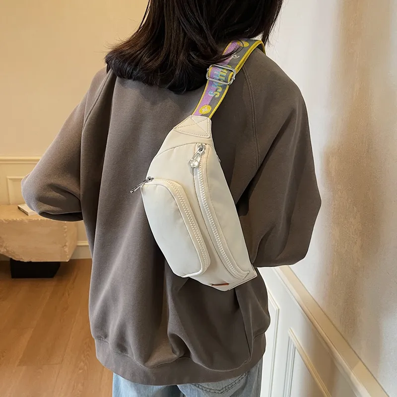 LUVISTRUE Fabric Shoulder Bag Sling Bag Cell Phone Pouch Regular Unisex White/Black/Gray/Yellow-3