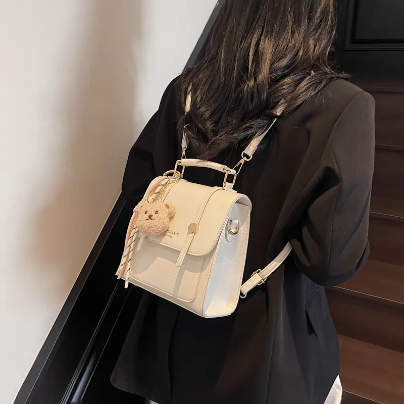 LUVISTRUE PU Backpack Crossbody Bag Regular Women's Blue/Ecru/Black/Pink-6