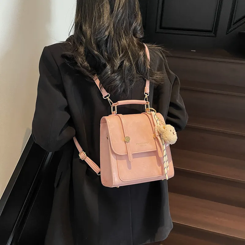 LUVISTRUE PU Backpack Crossbody Bag Regular Women's Blue/Ecru/Black/Pink-22
