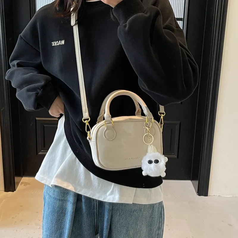 LUVISTRUE PU Handbag Shoulder Bag Crossbody Bag Medium Size Women's Black/Beige/Silver/Coffee/Pink-6