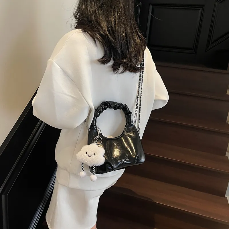 LUVISTRUE PU Shoulder Bag Crossbody Bag Handbag Regular Women's Ecru/Blue/Silver/Black/Pink-21