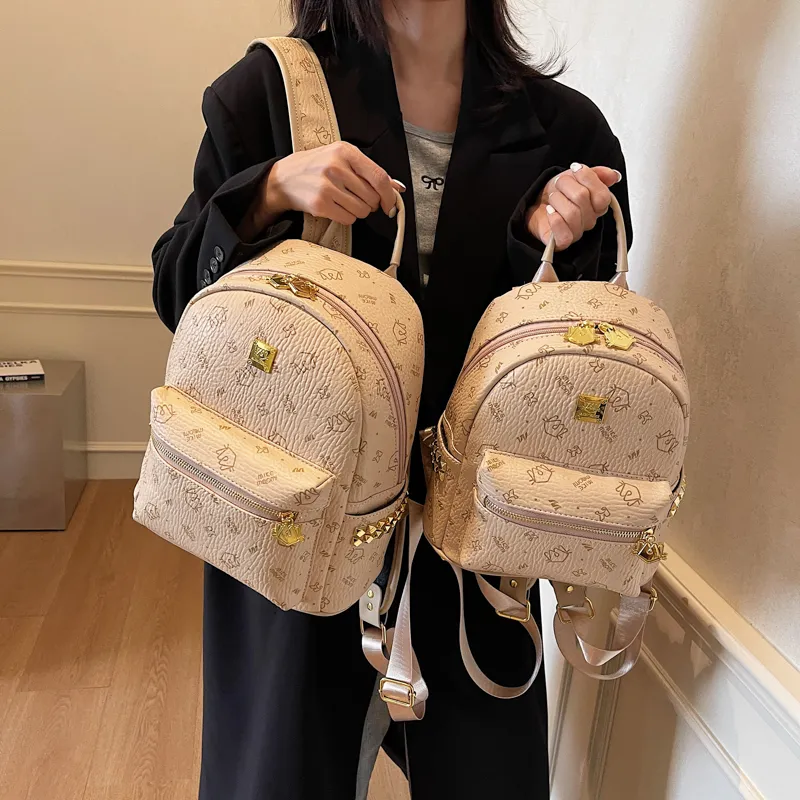 LUVISTRUE PU Backpacks Regular Women's Pink/Khaki/Brown/Black-34