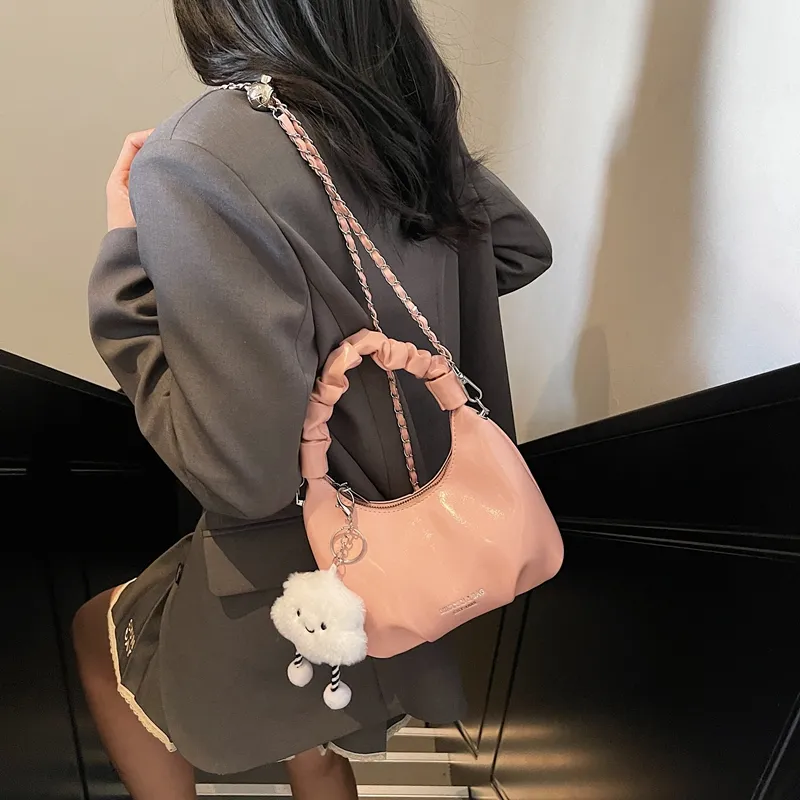LUVISTRUE PU Shoulder Bag Crossbody Bag Handbag Regular Women's Ecru/Blue/Silver/Black/Pink-26