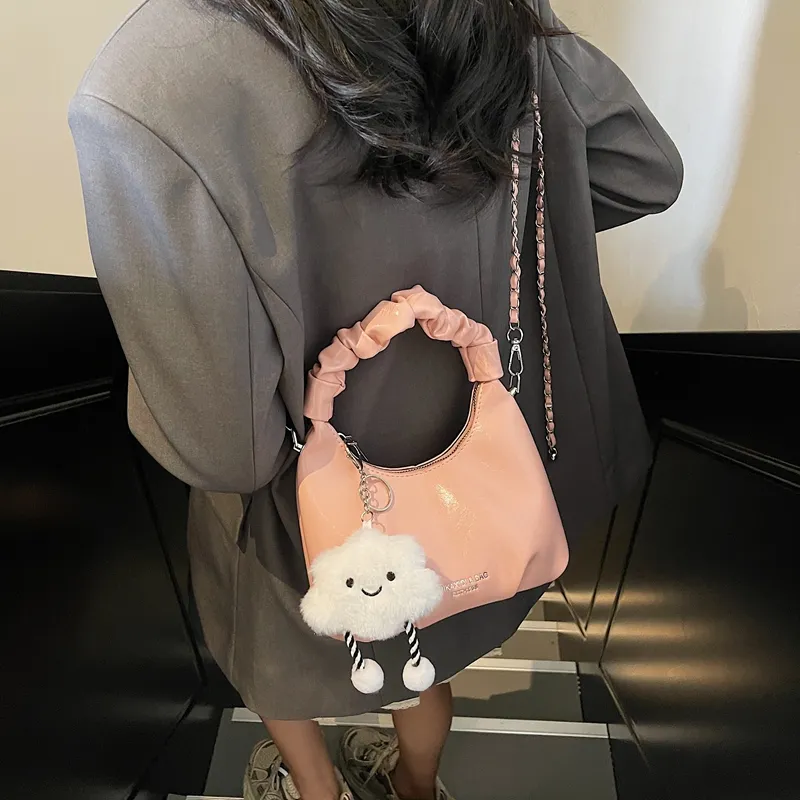 LUVISTRUE PU Shoulder Bag Crossbody Bag Handbag Regular Women's Ecru/Blue/Silver/Black/Pink-28