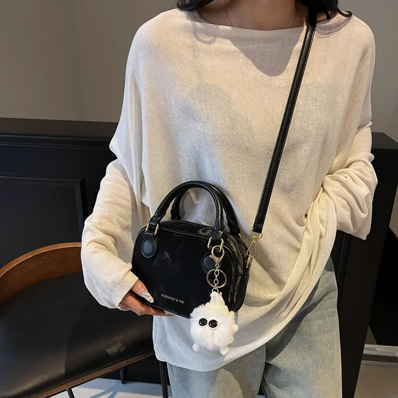 LUVISTRUE PU Handbag Shoulder Bag Crossbody Bag Medium Size Women's Black/Beige/Silver/Coffee/Pink-1