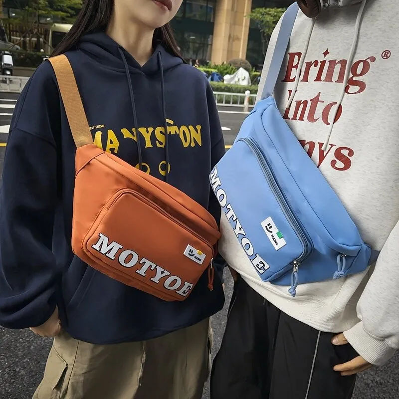 LUVISTRUE Nylon Shoulder Bag Crossbody Bag Fanny Pack Unisex Gray/Black/Orange/Green/Blue-9