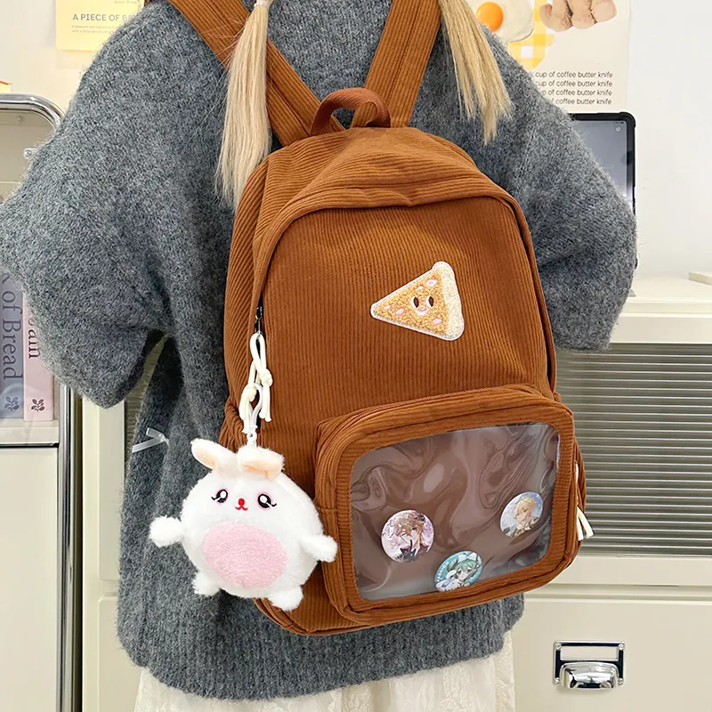 LUVISTRUE Nylon Backpack Ita Bag Backpack Regular Unisex Brown/Gray/Blue/Green-3