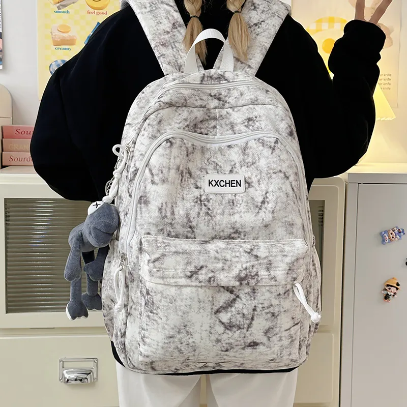 LUVISTRUE Nylon Backpack Unisex ÍTica White/Red/Green/Blue/Black-4