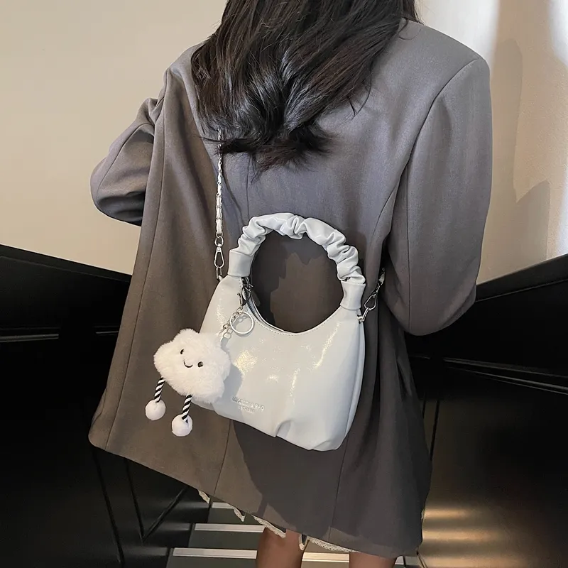 LUVISTRUE PU Shoulder Bag Crossbody Bag Handbag Regular Women's Ecru/Blue/Silver/Black/Pink-10