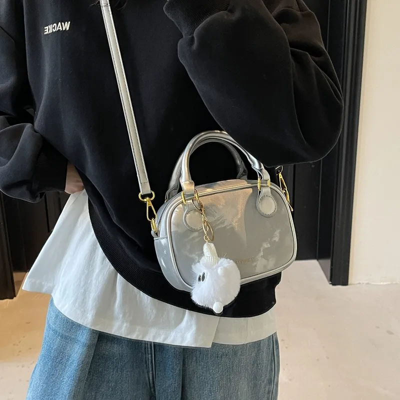 LUVISTRUE PU Handbag Shoulder Bag Crossbody Bag Medium Size Women's Black/Beige/Silver/Coffee/Pink-10