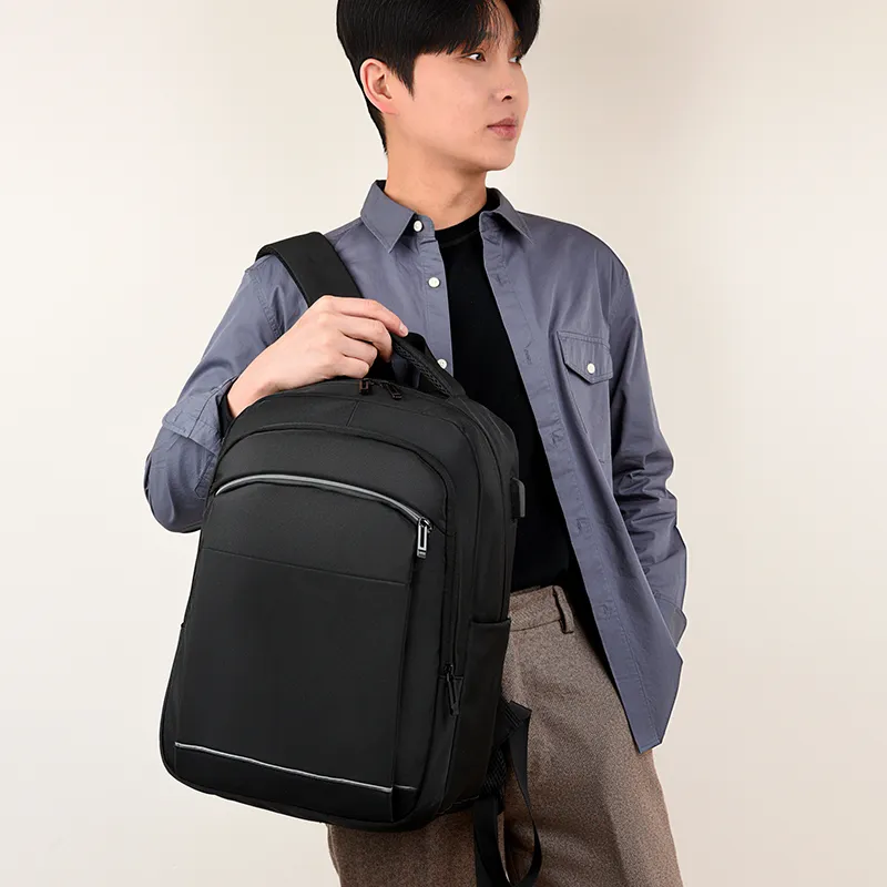 LUVISTRUE Nylon Backpack Regular Men's Black/Gray-6