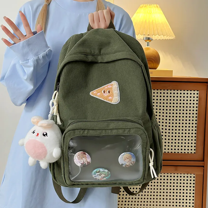 LUVISTRUE Nylon Backpack Ita Bag Backpack Regular Unisex Brown/Gray/Blue/Green-16