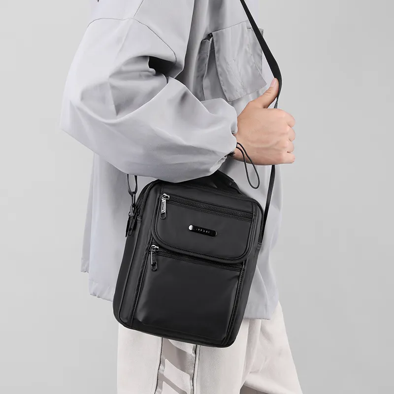 LUVISTRUE Oxford Shoulder Bag Crossbody Bag Regular Men's Black/Gray/Blue-4