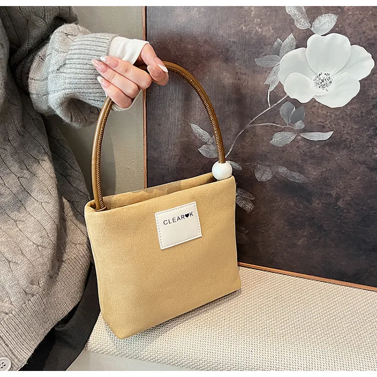 LUVISTRUE Faux Suede Crossbody Bucket Bag Shoulder Bag Women's Multicolor-7