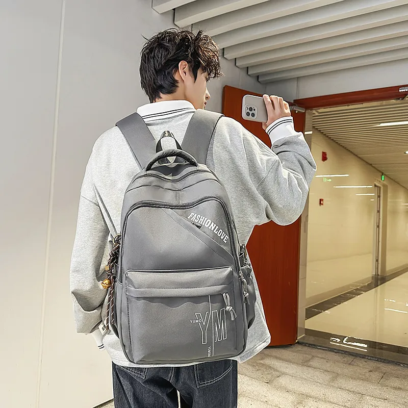 LUVISTRUE Nylon Backpack Regular Unisex White/Gray/Black/Burgundy/Sky Blue-11