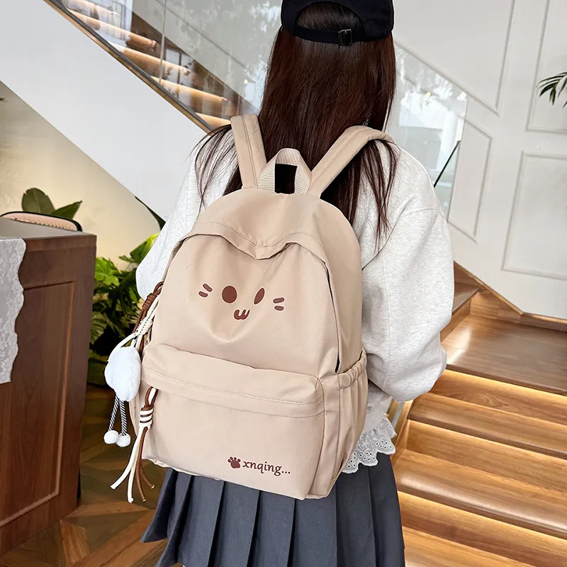 LUVISTRUE Nylon Backpack Women's White/Black/Yellow/Khaki/Sky Blue-22
