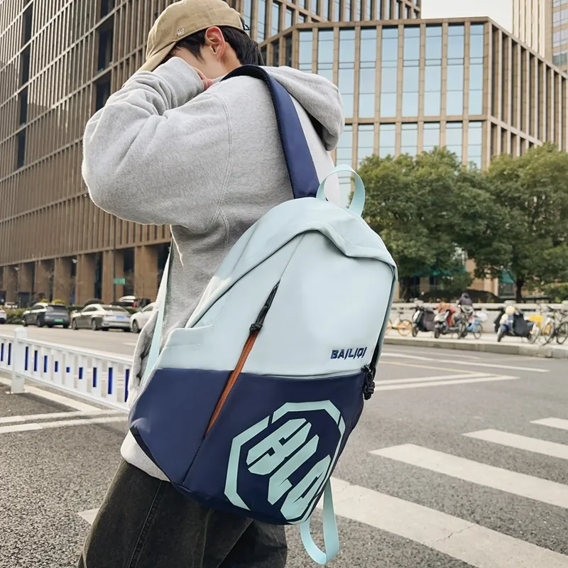 LUVISTRUE Nylon Unisex Couple Backpack Large Size Men's Multicolor-11