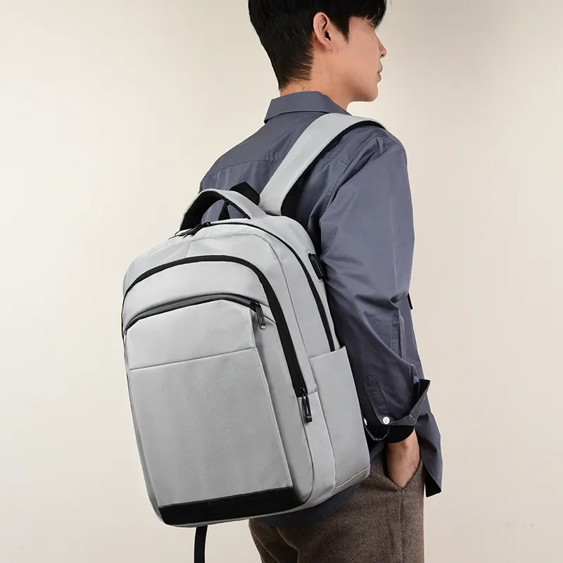 LUVISTRUE Nylon Backpack Regular Men's Black/Gray-2