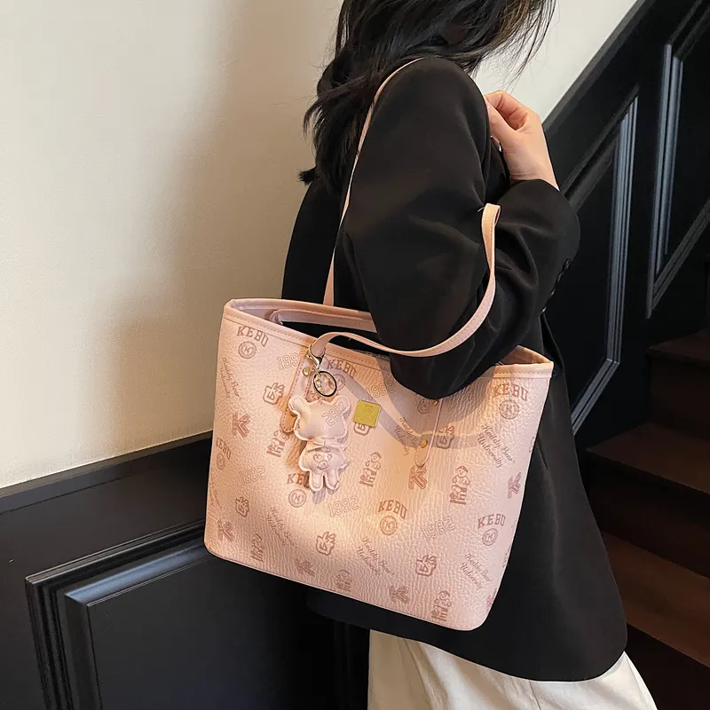 LUVISTRUE PU Underarm Shoulder Bag Women's Pink/Ecru/Brown/Black-2