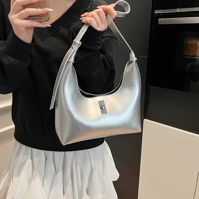 LUVISTRUE PU Crossbody Bag Shoulder Bag Regular Women's White/Silver/Blue/Red/Pink/Black-9