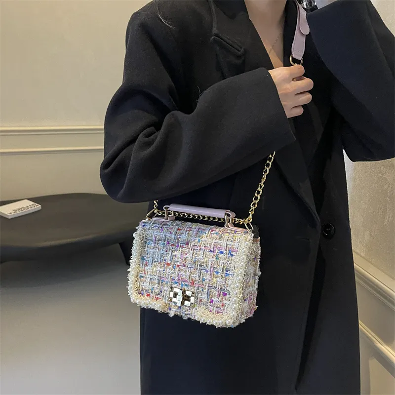 LUVISTRUE Fabric Shoulder Bag Crossbody Bag Handbag Regular Women's Ecru/Pink/Black-17
