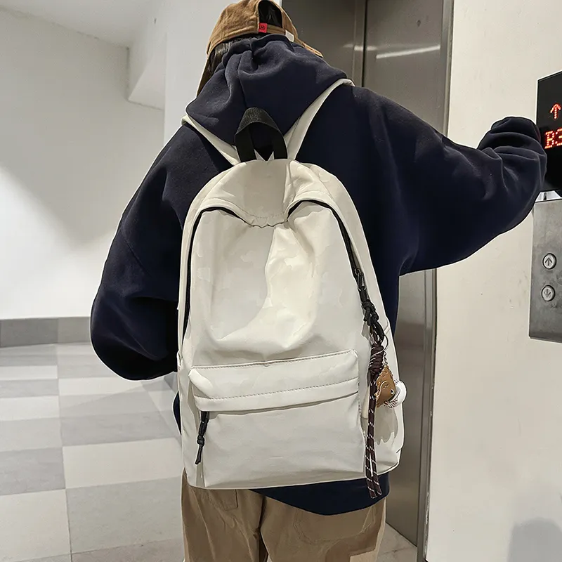 LUVISTRUE Nylon Backpack Regular Unisex Coffee Color/white/blue/black-6