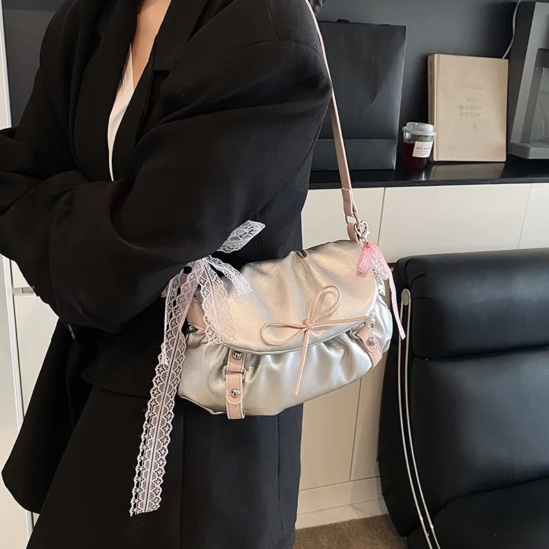 LUVISTRUE PU Shoulder Bag Crossbody Bag Regular Women's Silver/Pink/Black-1