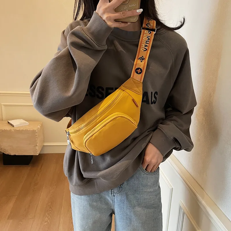 LUVISTRUE Fabric Shoulder Bag Sling Bag Cell Phone Pouch Regular Unisex White/Black/Gray/Yellow-27