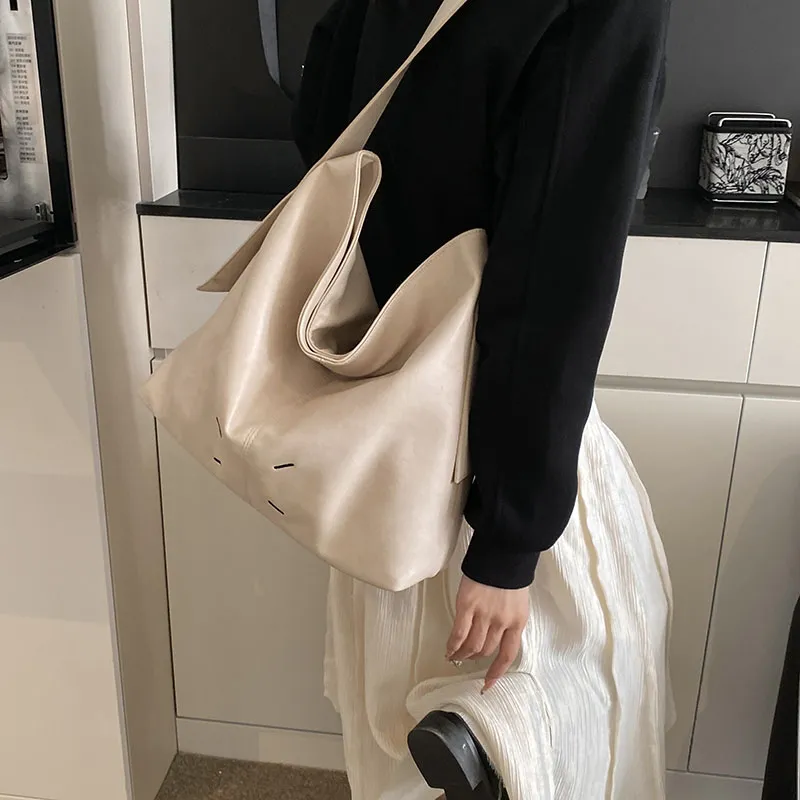 LUVISTRUE PU Tote Bag Shopping Bag Shoulder Bags Regular Women's White/Black/Red-4