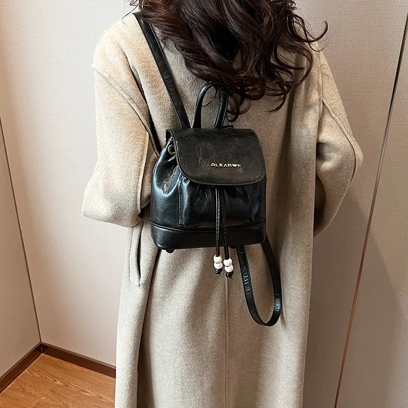 LUVISTRUE PU Small Backpack Small Size Women's Yellow Brown/Black Coffee Brown-18
