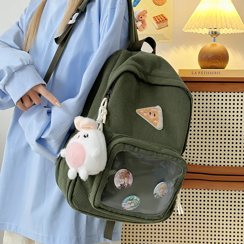 LUVISTRUE Nylon Backpack Ita Bag Backpack Regular Unisex Brown/Gray/Blue/Green-18