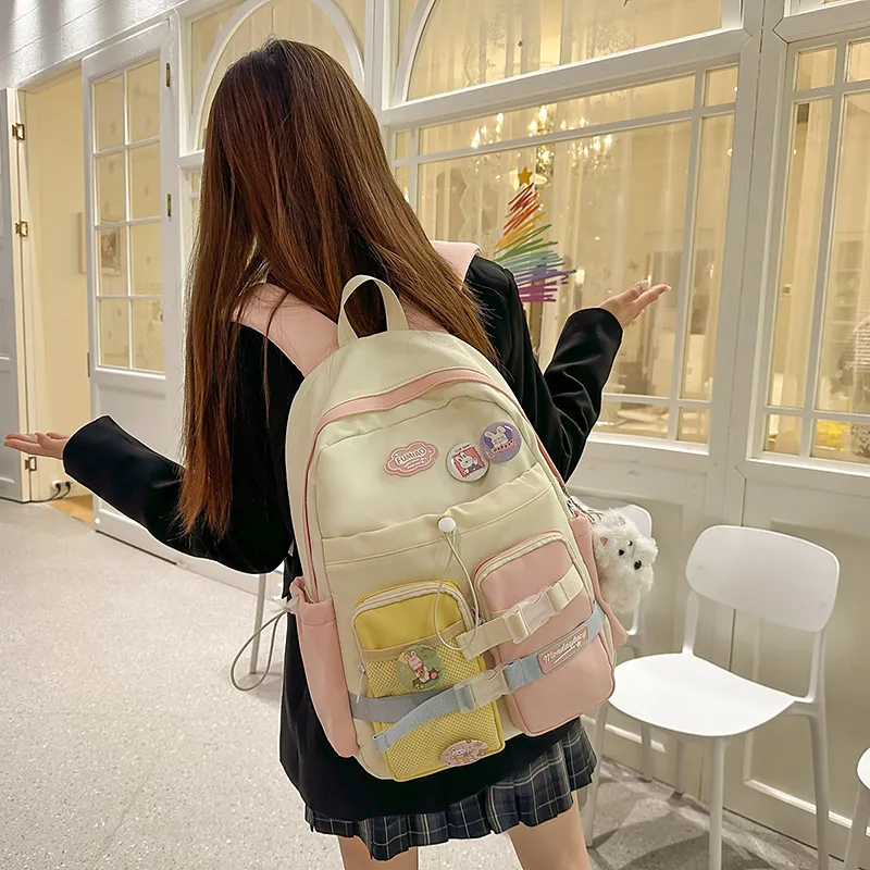 LUVISTRUE Nylon Backpack Unisex Multicolor-11