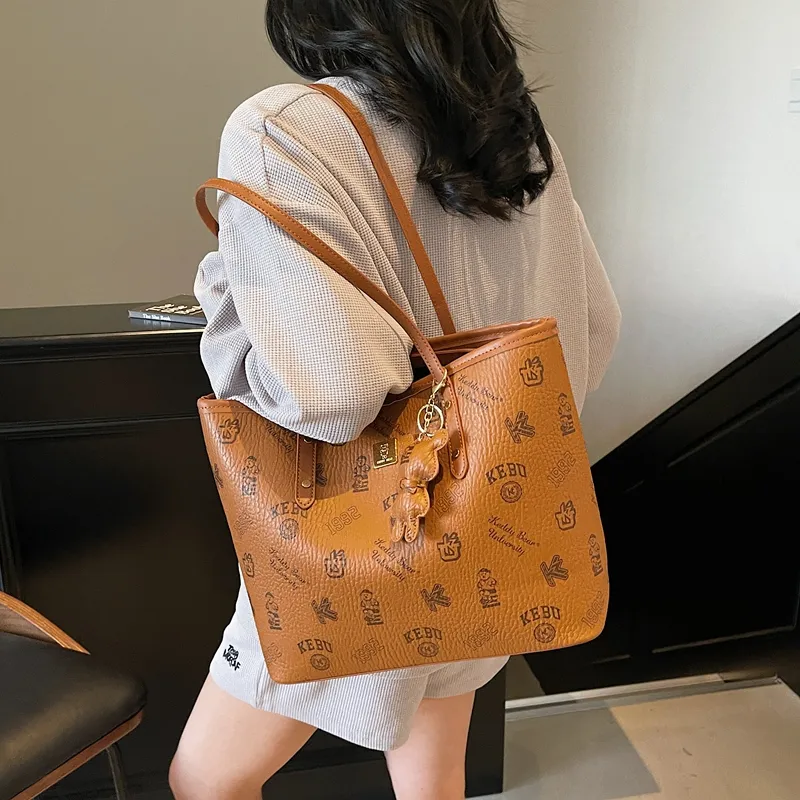 LUVISTRUE PU Underarm Shoulder Bag Women's Pink/Ecru/Brown/Black-15