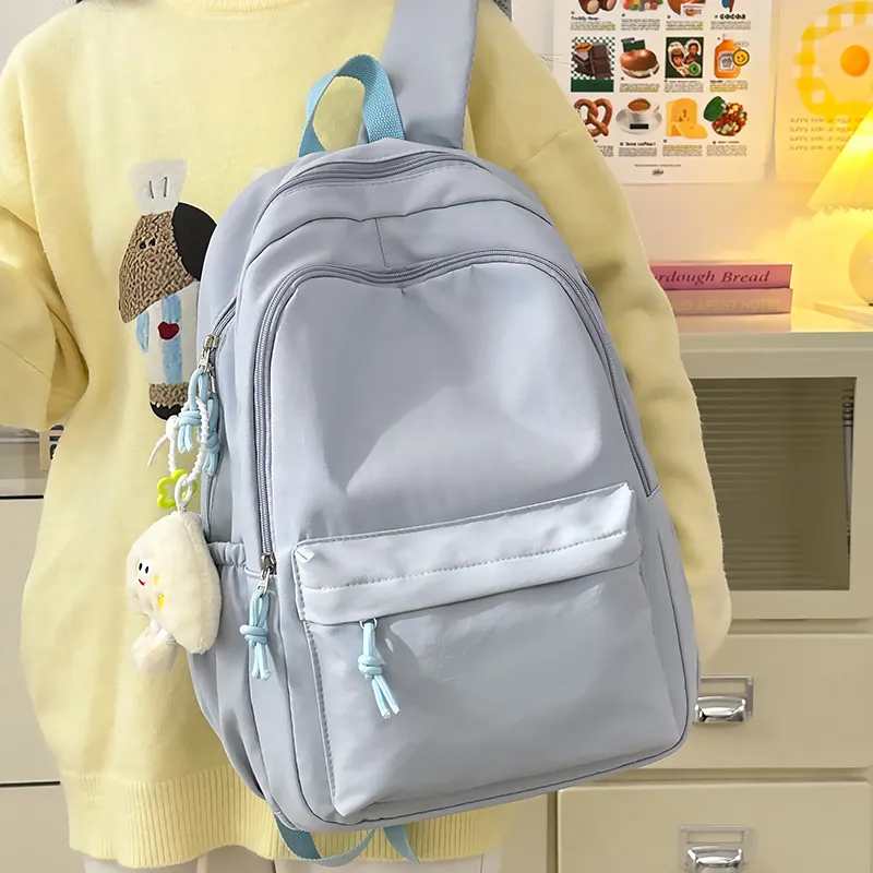 LUVISTRUE Nylon Backpack Regular Unisex White/Blue/Black/Yellow/Green-12