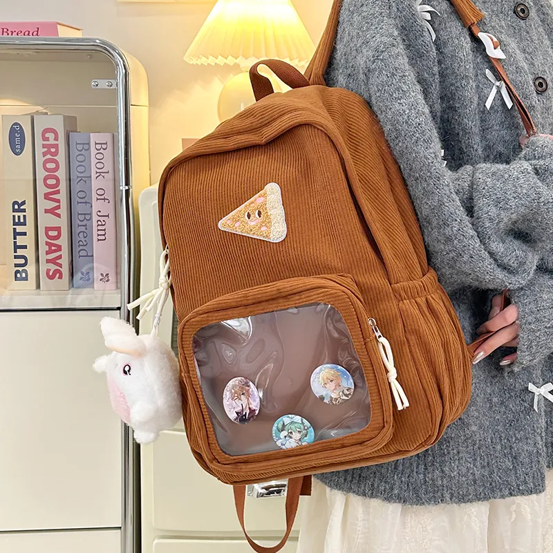 LUVISTRUE Nylon Backpack Ita Bag Backpack Regular Unisex Brown/Gray/Blue/Green-1