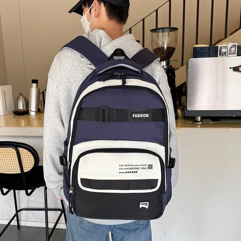 LUVISTRUE Oxford Backpack Unisex Gray/Black/Purple/Lake Blue/Dark Blue-23
