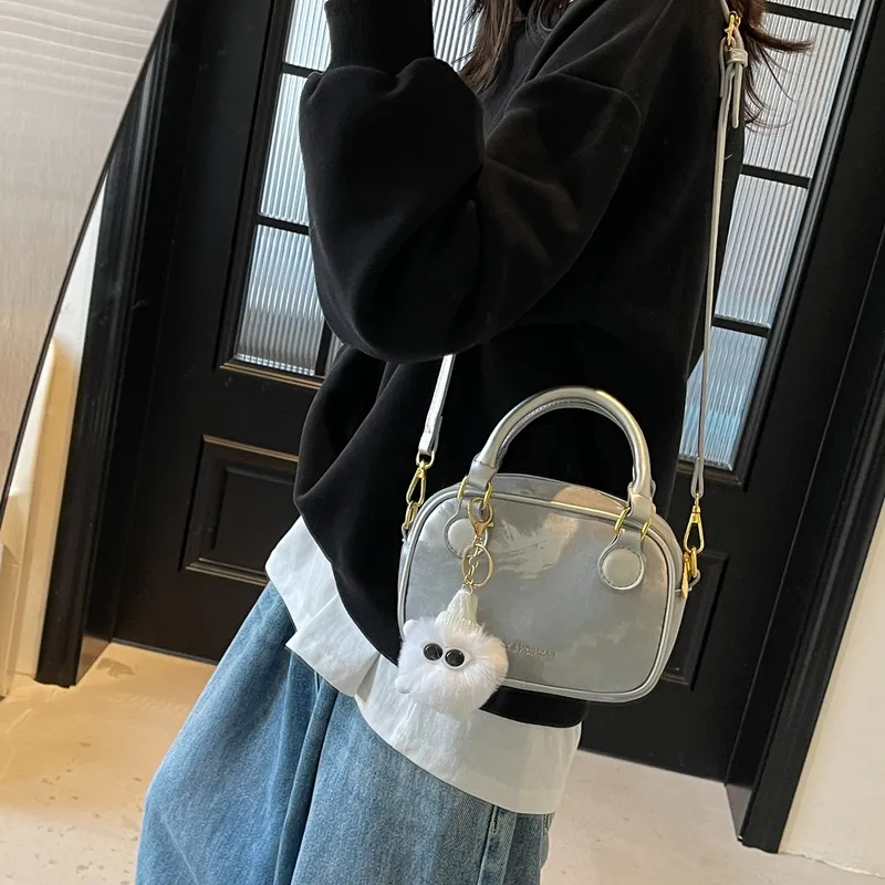LUVISTRUE PU Handbag Shoulder Bag Crossbody Bag Medium Size Women's Black/Beige/Silver/Coffee/Pink-13