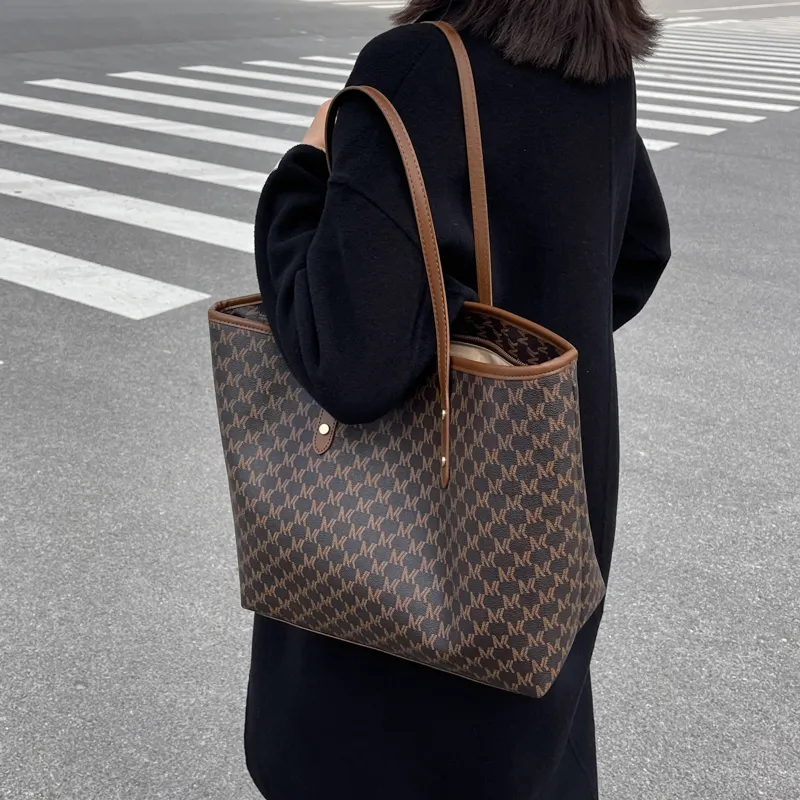 LUVISTRUE PU Large Capacity Tote Bag, Shoulder Bag Tubas Women's Black/Beige/Coffee-18