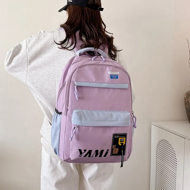 LUVISTRUE Oxford Backpack Regular Unisex Black/Purple Khaki/Green Blue Pink-7