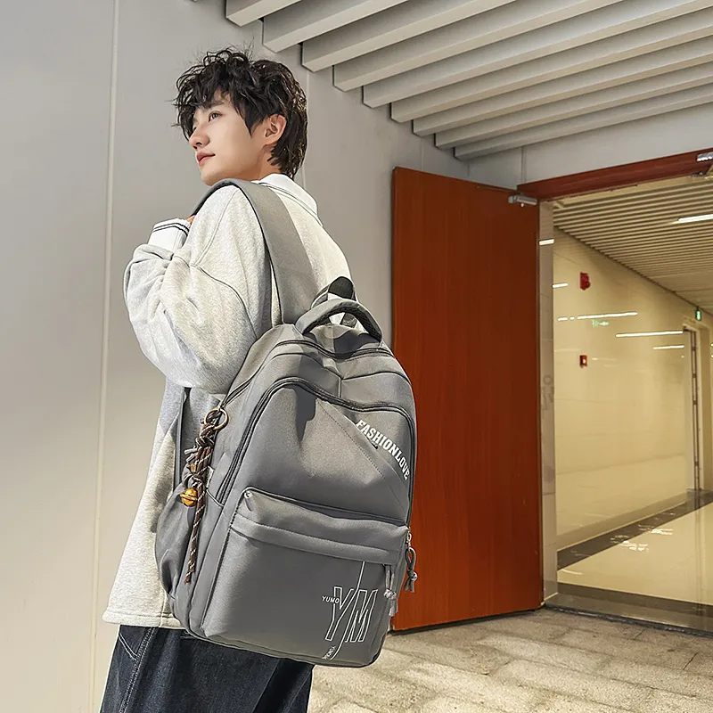 LUVISTRUE Nylon Backpack Regular Unisex White/Gray/Black/Burgundy/Sky Blue-8