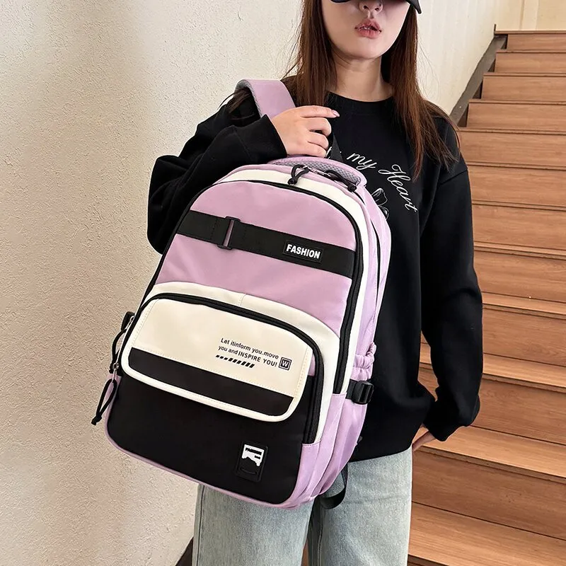 LUVISTRUE Oxford Backpack Unisex Gray/Black/Purple/Lake Blue/Dark Blue-16