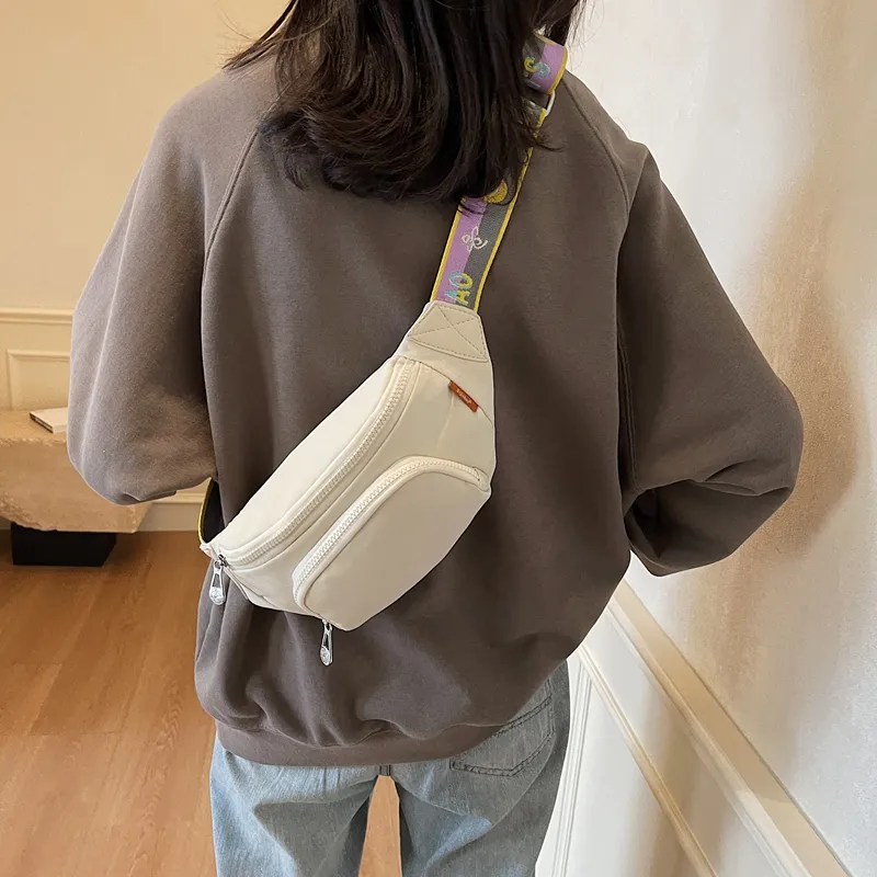 LUVISTRUE Fabric Shoulder Bag Sling Bag Cell Phone Pouch Regular Unisex White/Black/Gray/Yellow-4