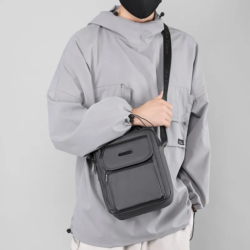 LUVISTRUE Oxford Shoulder Bag Crossbody Bag Regular Men's Black/Gray/Blue-12