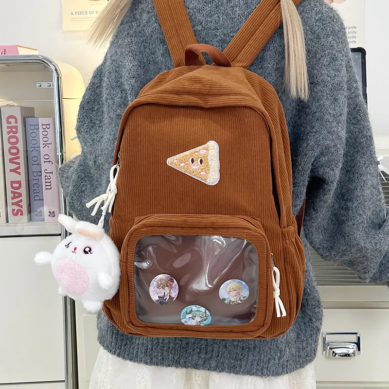 LUVISTRUE Nylon Backpack Ita Bag Backpack Regular Unisex Brown/Gray/Blue/Green-2
