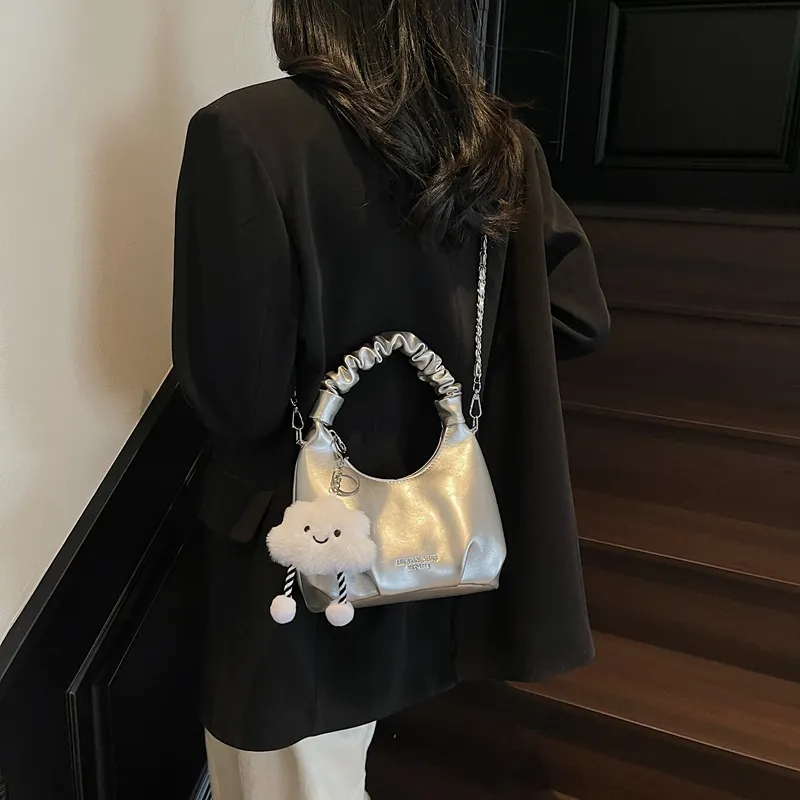 LUVISTRUE PU Shoulder Bag Crossbody Bag Handbag Regular Women's Ecru/Blue/Silver/Black/Pink-16