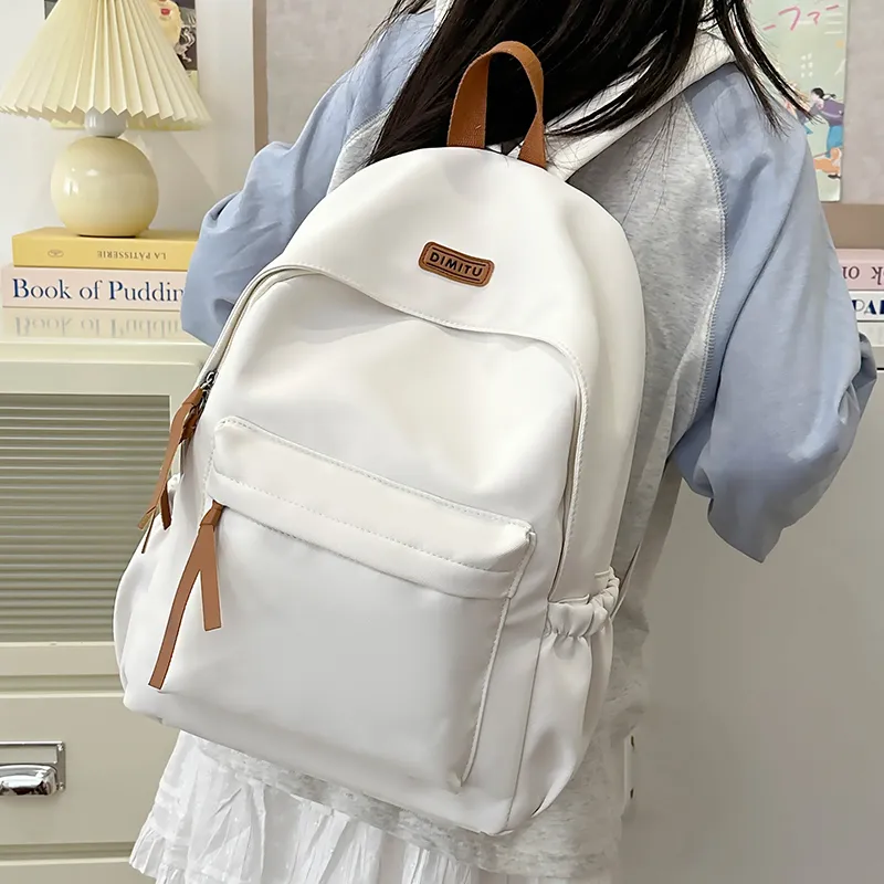 LUVISTRUE Nylon Backpack Regular Unisex White/Red/Blue/Black-1