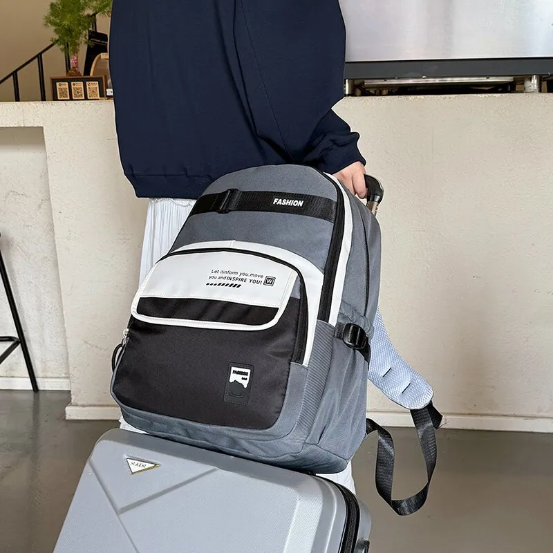 LUVISTRUE Oxford Backpack Unisex Gray/Black/Purple/Lake Blue/Dark Blue-5