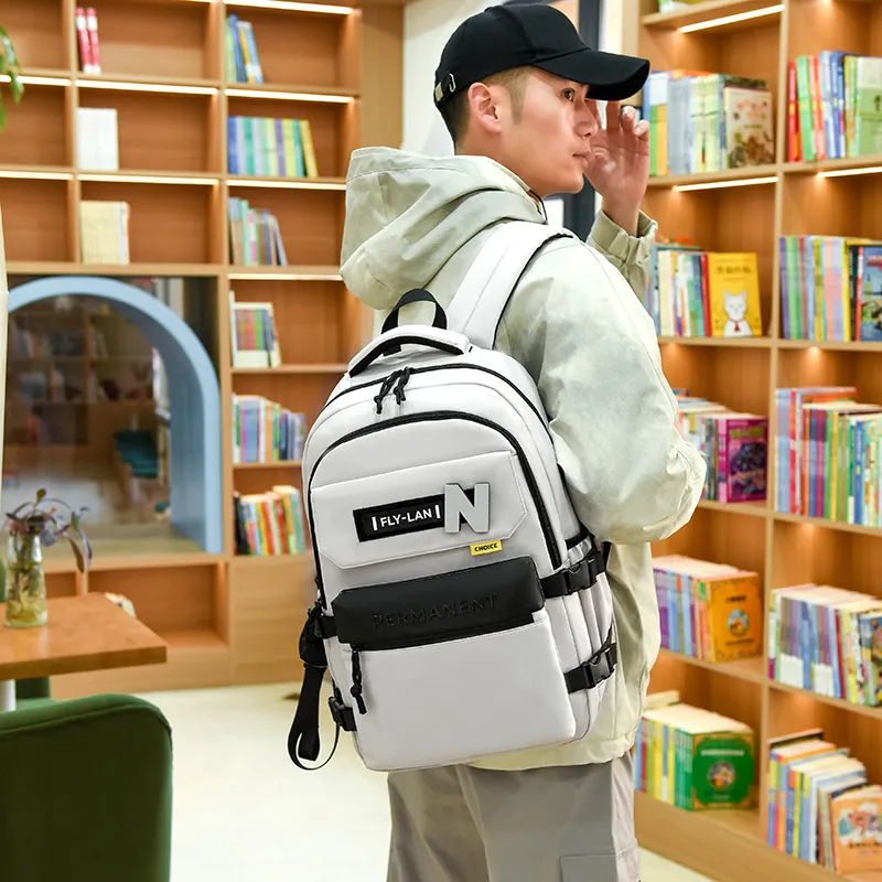 LUVISTRUE Oxford Backpack Large Size Men's Black/Gray/Dark Gray/Light Gray/Khaki-12