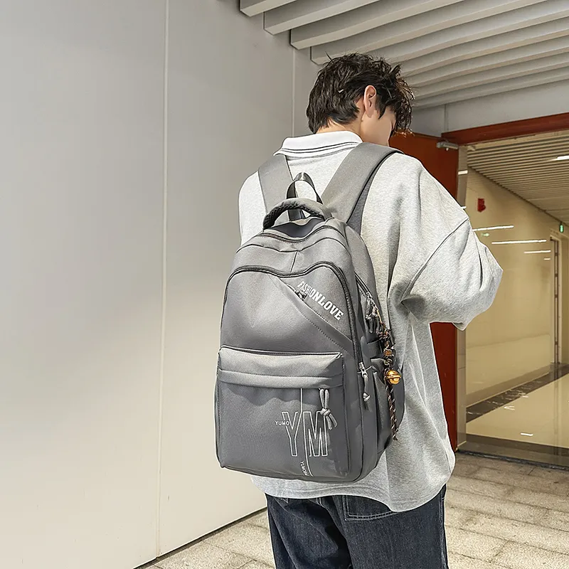 LUVISTRUE Nylon Backpack Regular Unisex White/Gray/Black/Burgundy/Sky Blue-7