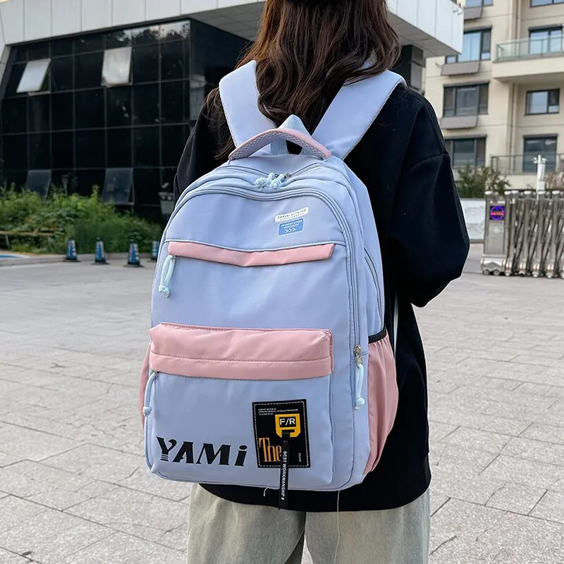 LUVISTRUE Oxford Backpack Regular Unisex Black/Purple Khaki/Green Blue Pink-23